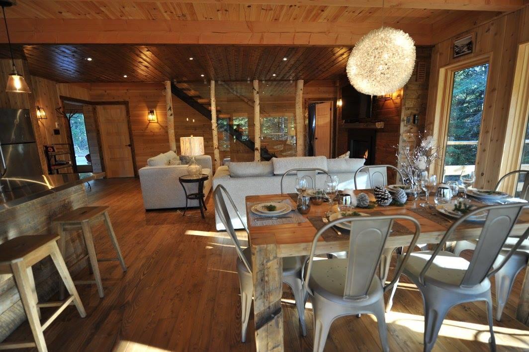 Les Bouleaux - Les Chalets Spa Canada 라말베 외부 사진