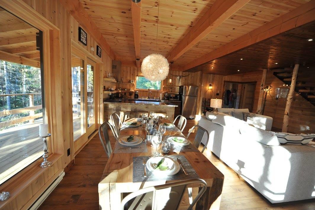 Les Bouleaux - Les Chalets Spa Canada 라말베 외부 사진