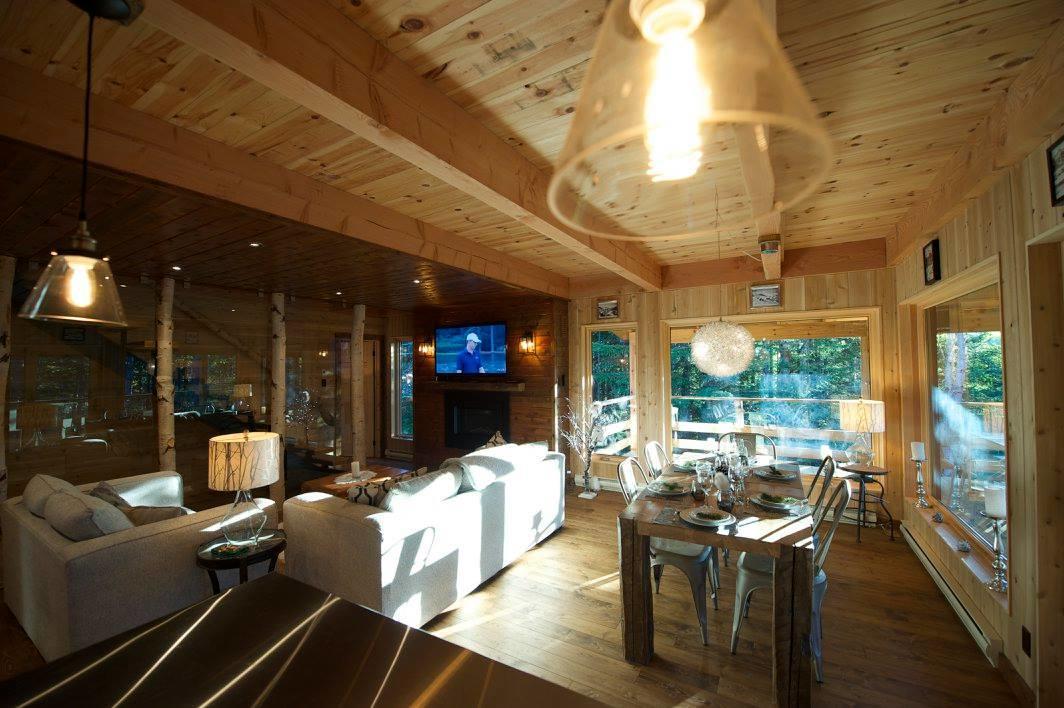Les Bouleaux - Les Chalets Spa Canada 라말베 외부 사진