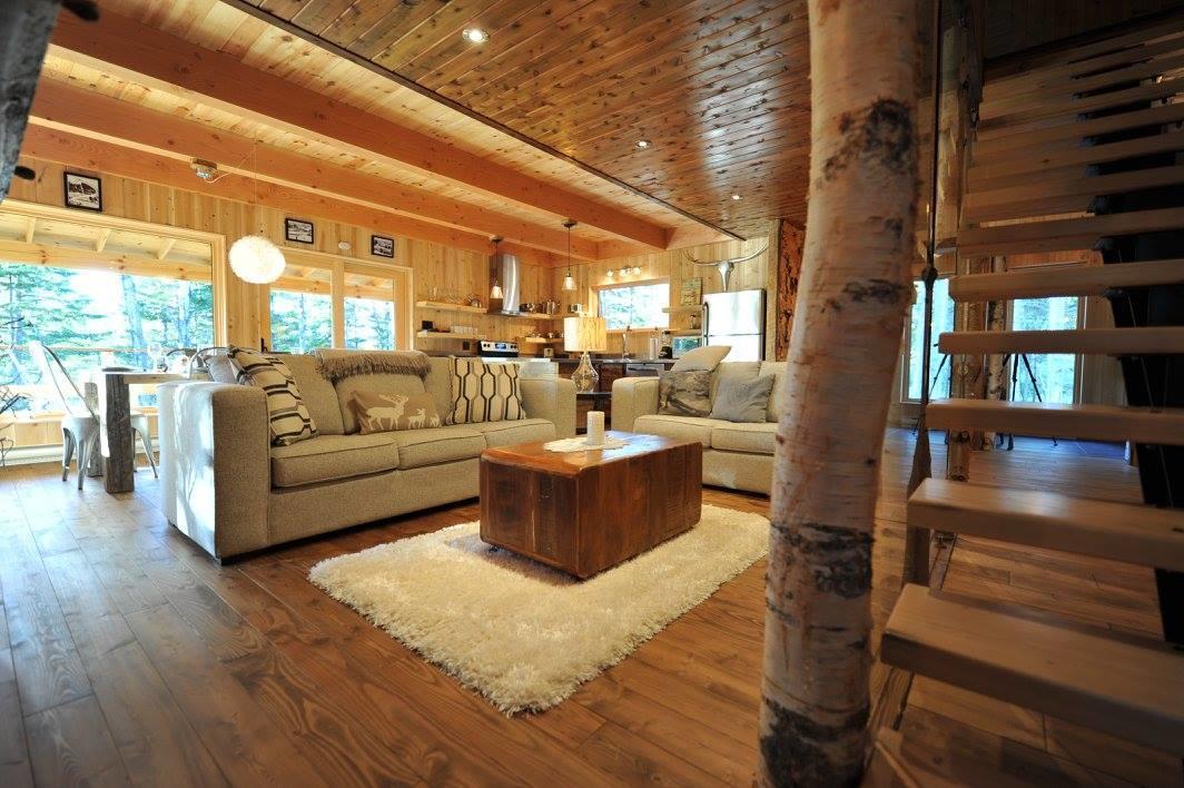 Les Bouleaux - Les Chalets Spa Canada 라말베 외부 사진